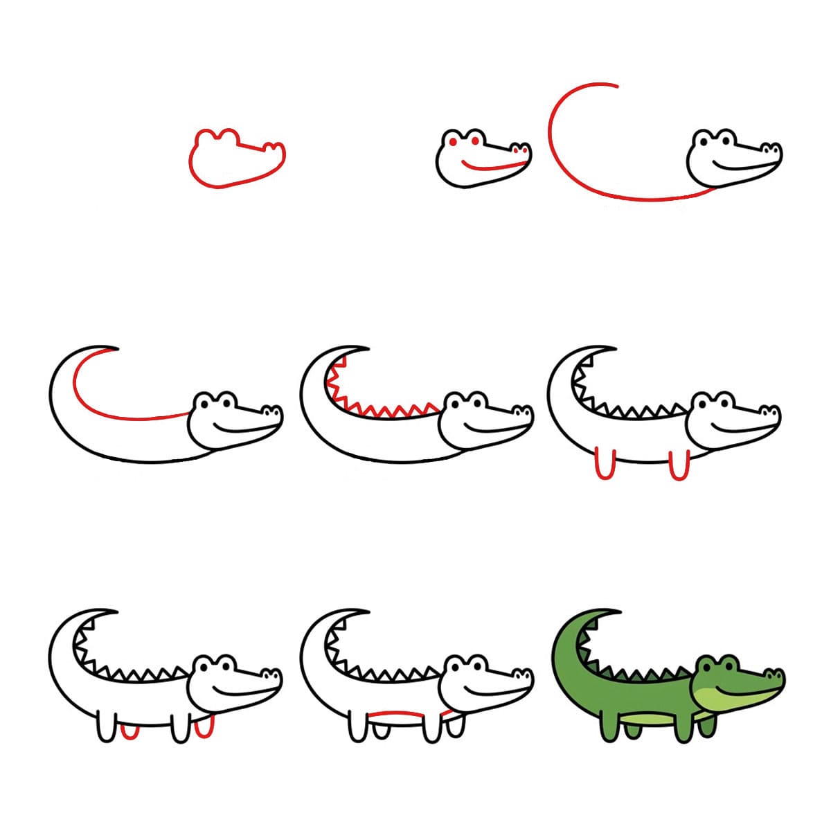 Dibujos de Cocodrilo caricatura