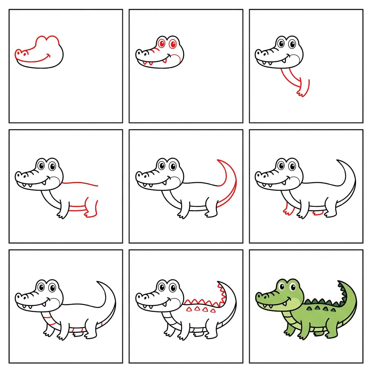 Dibujos de Cocodrilo juguetón