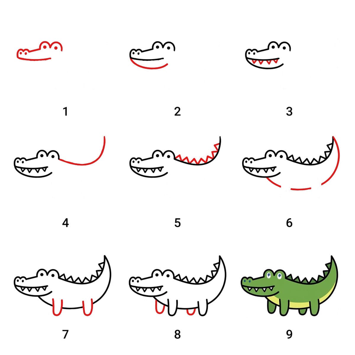 Dibujos de Cocodrilo pequeño