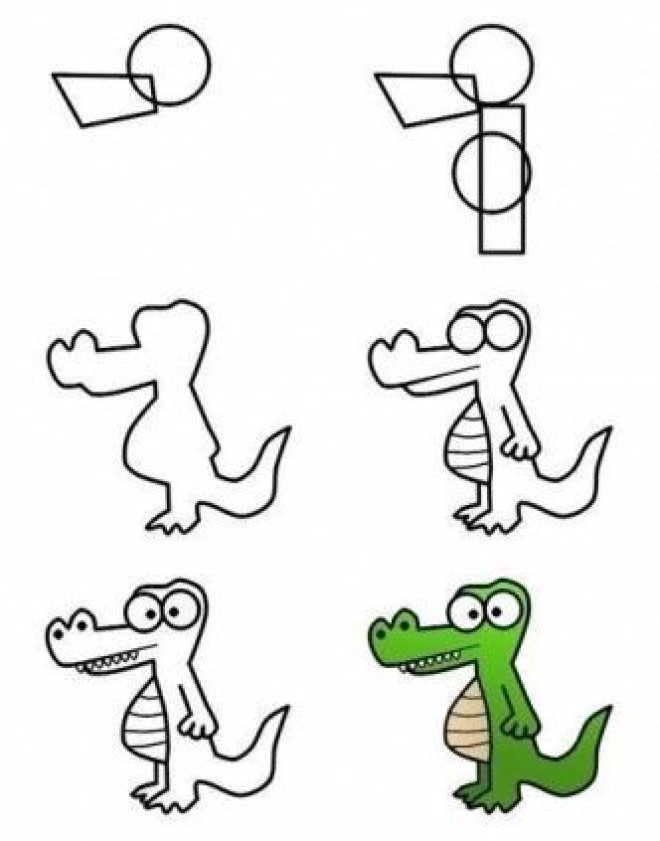 Dibujos de Cocodrilo tierno