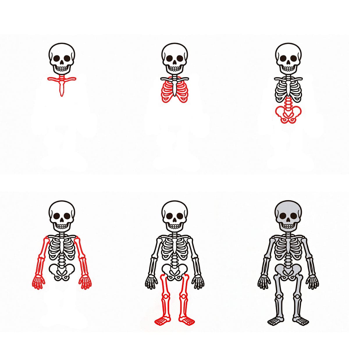 Dibujos de Esqueleto de Halloween