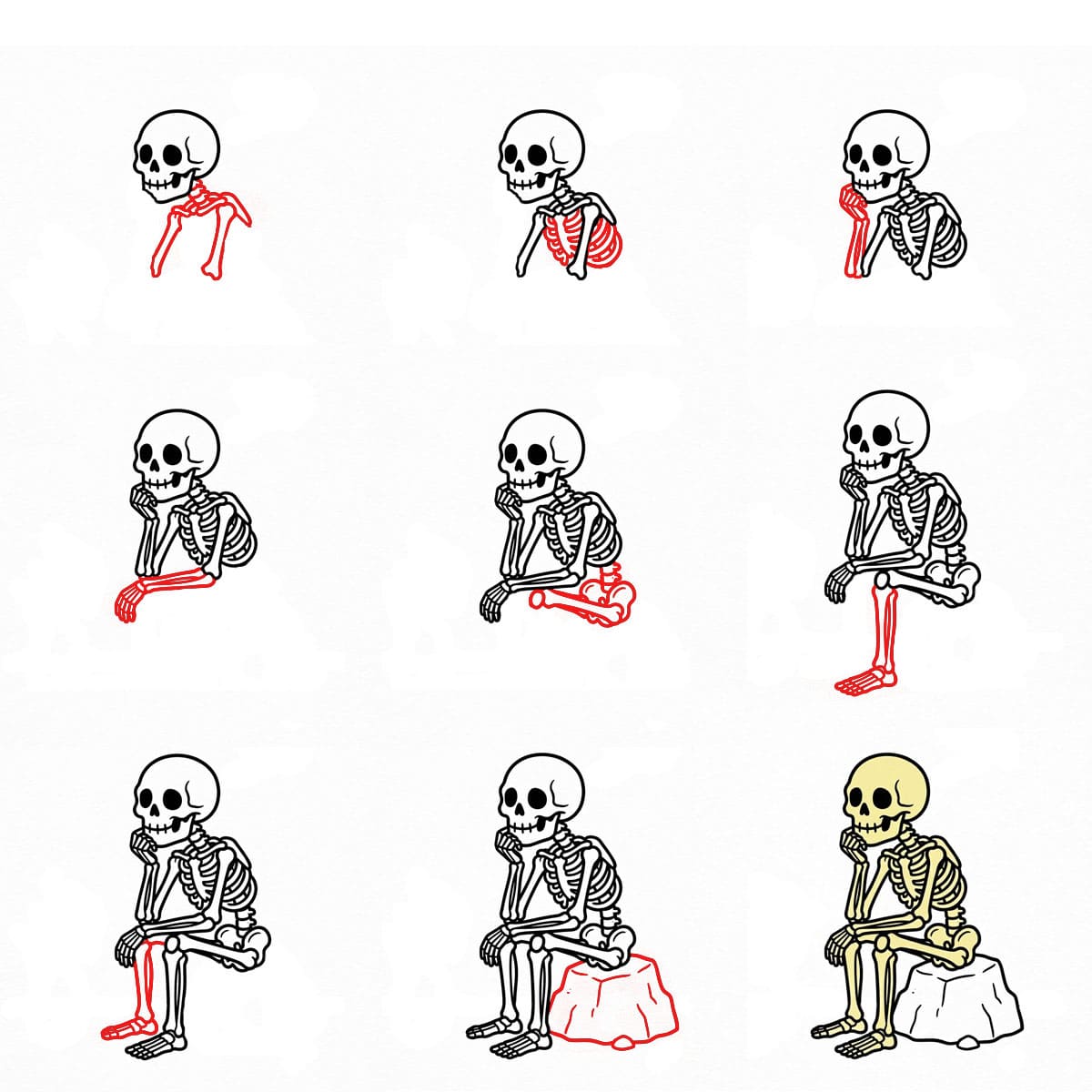 Dibujos de Esqueleto detallado