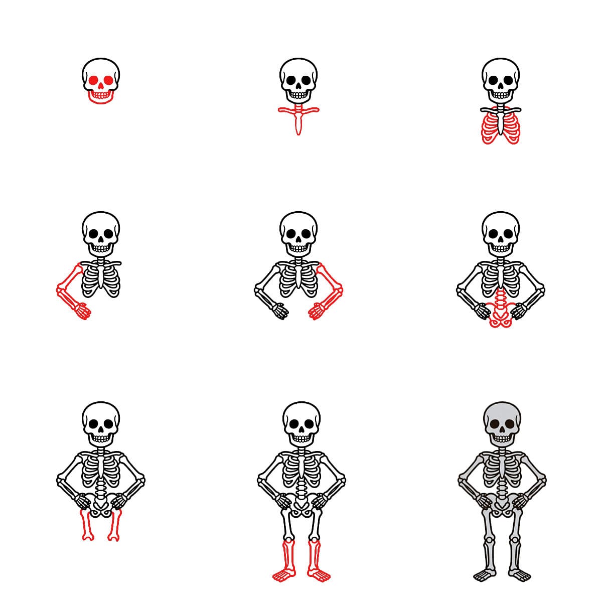Dibujos de Esqueleto divertido