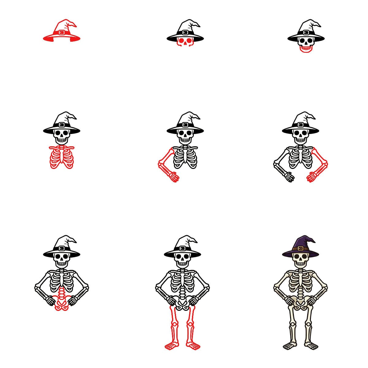 Dibujos de Esqueleto fácil