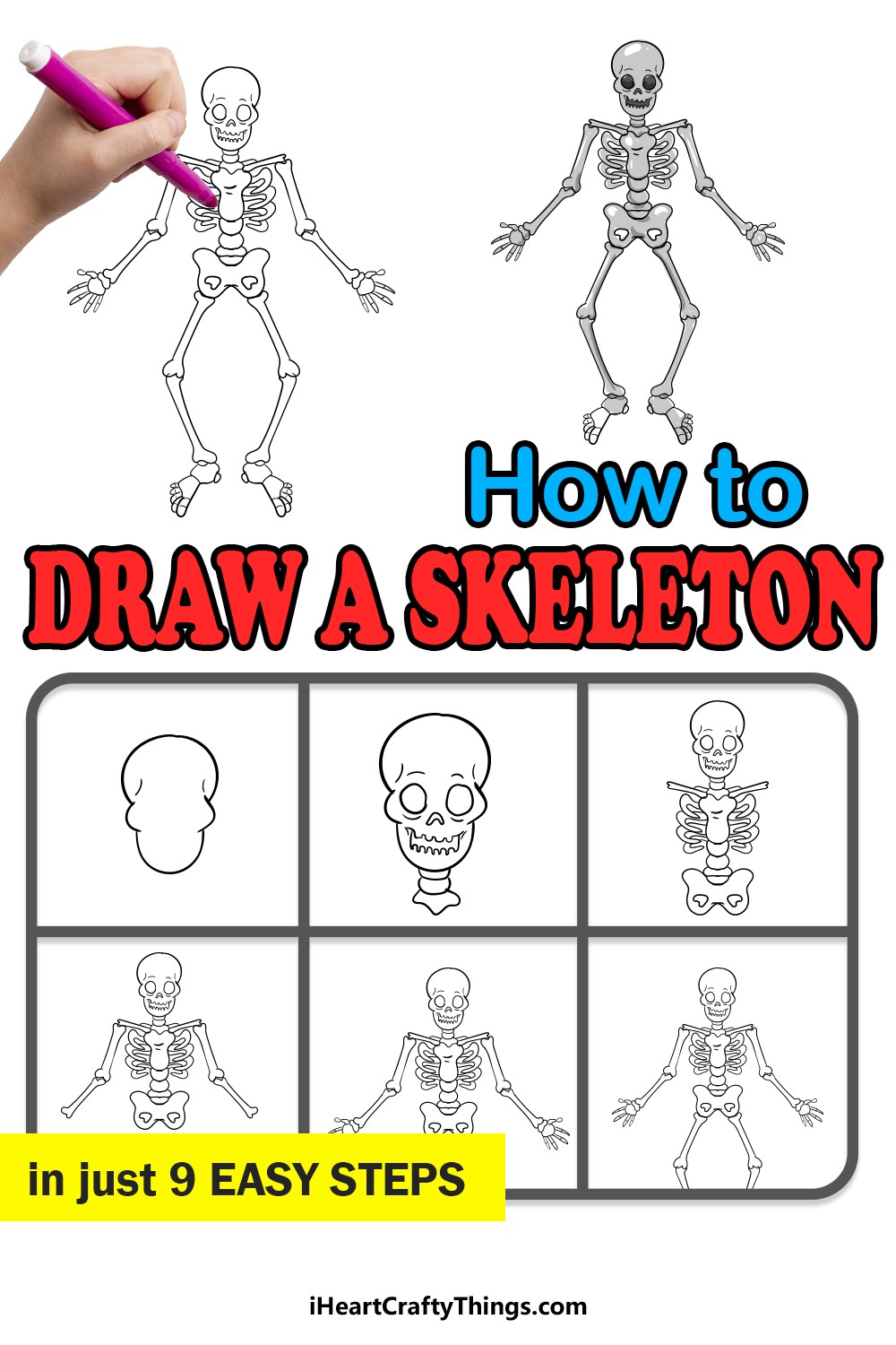 Dibujos de Esqueleto kawaii