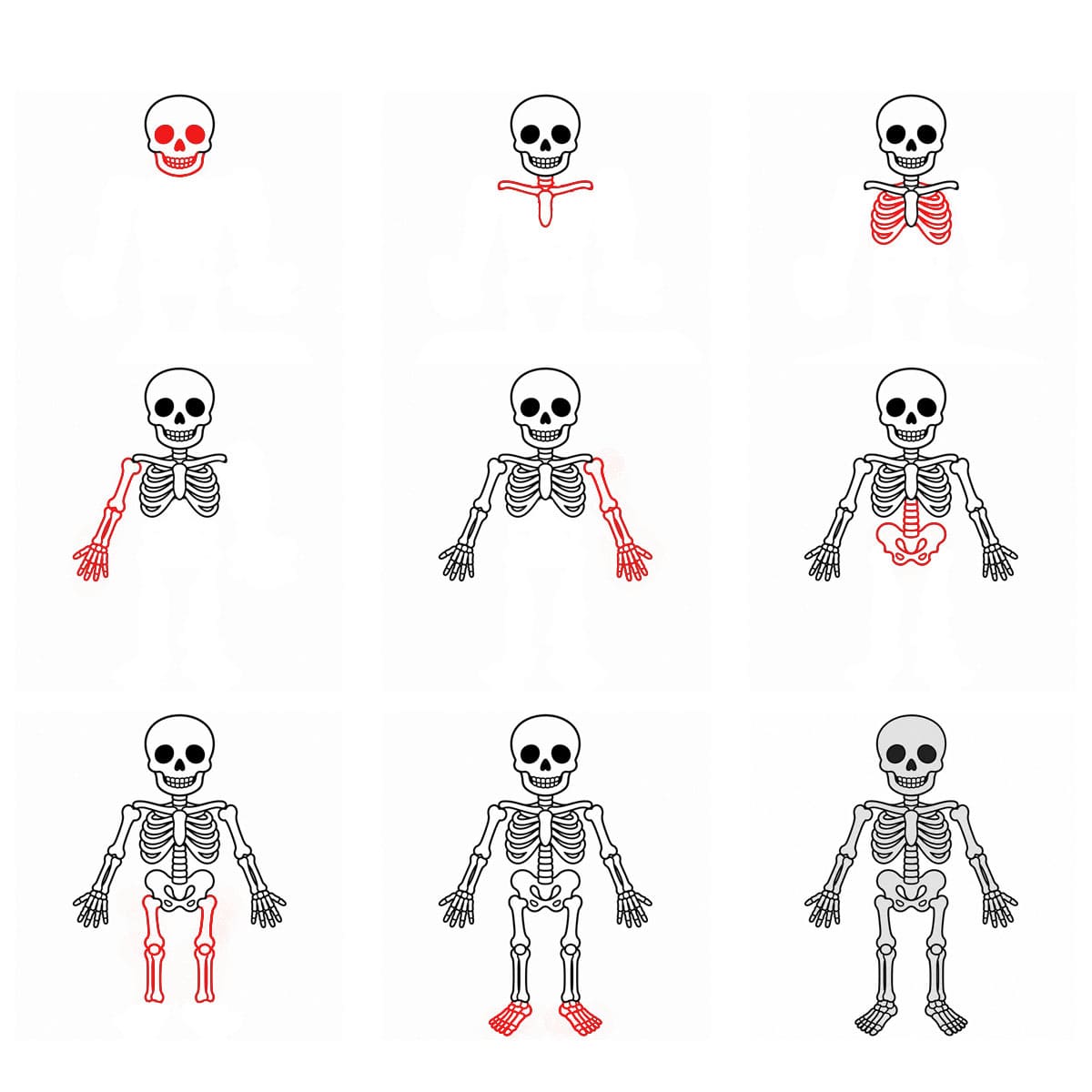 Dibujos de Esqueleto pequeño