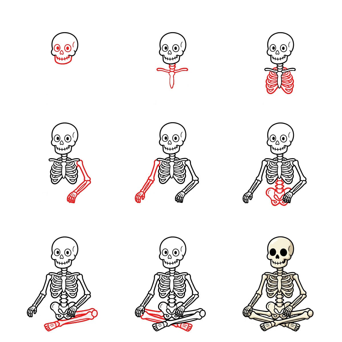 Dibujos de Esqueleto simple