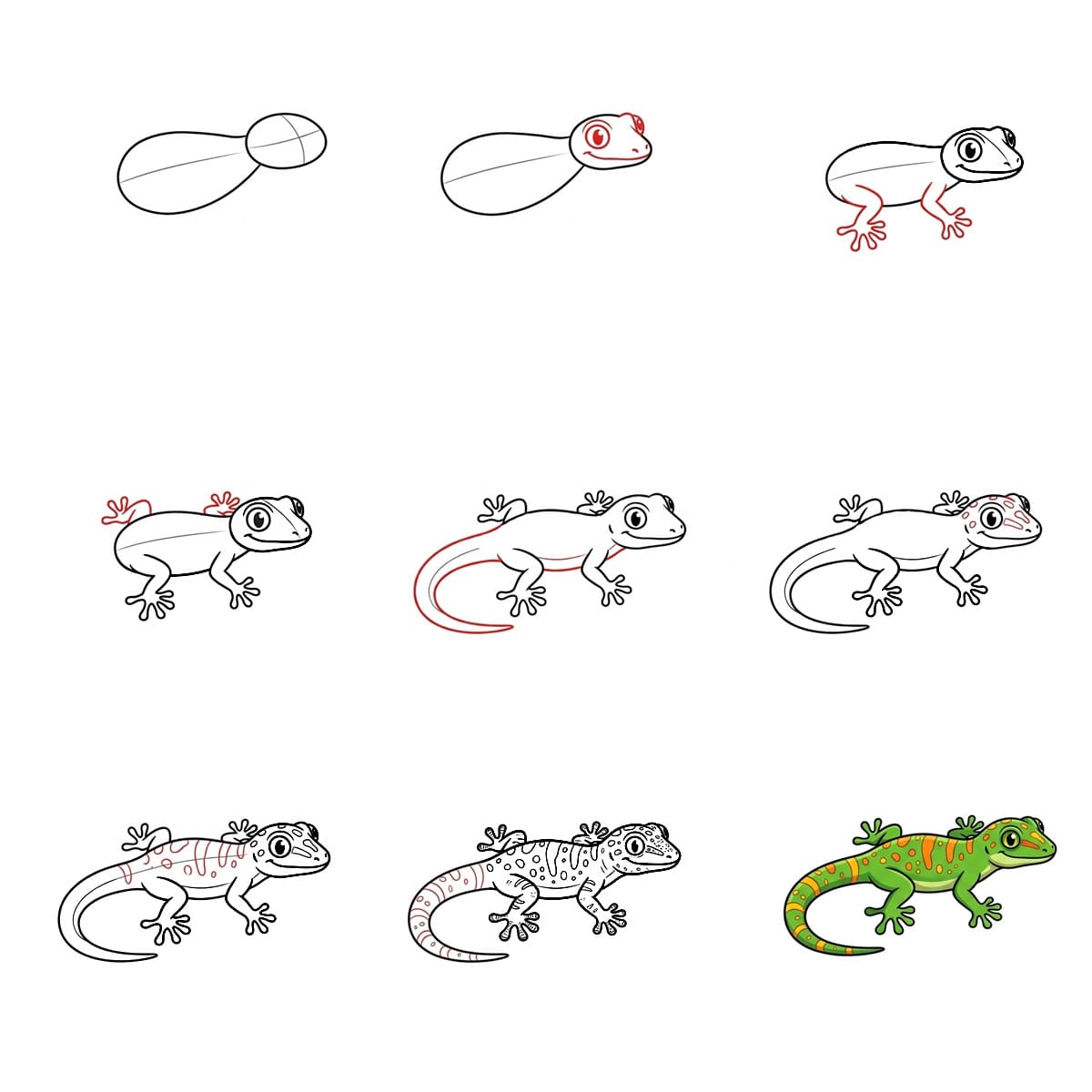Dibujos de Geco amigable