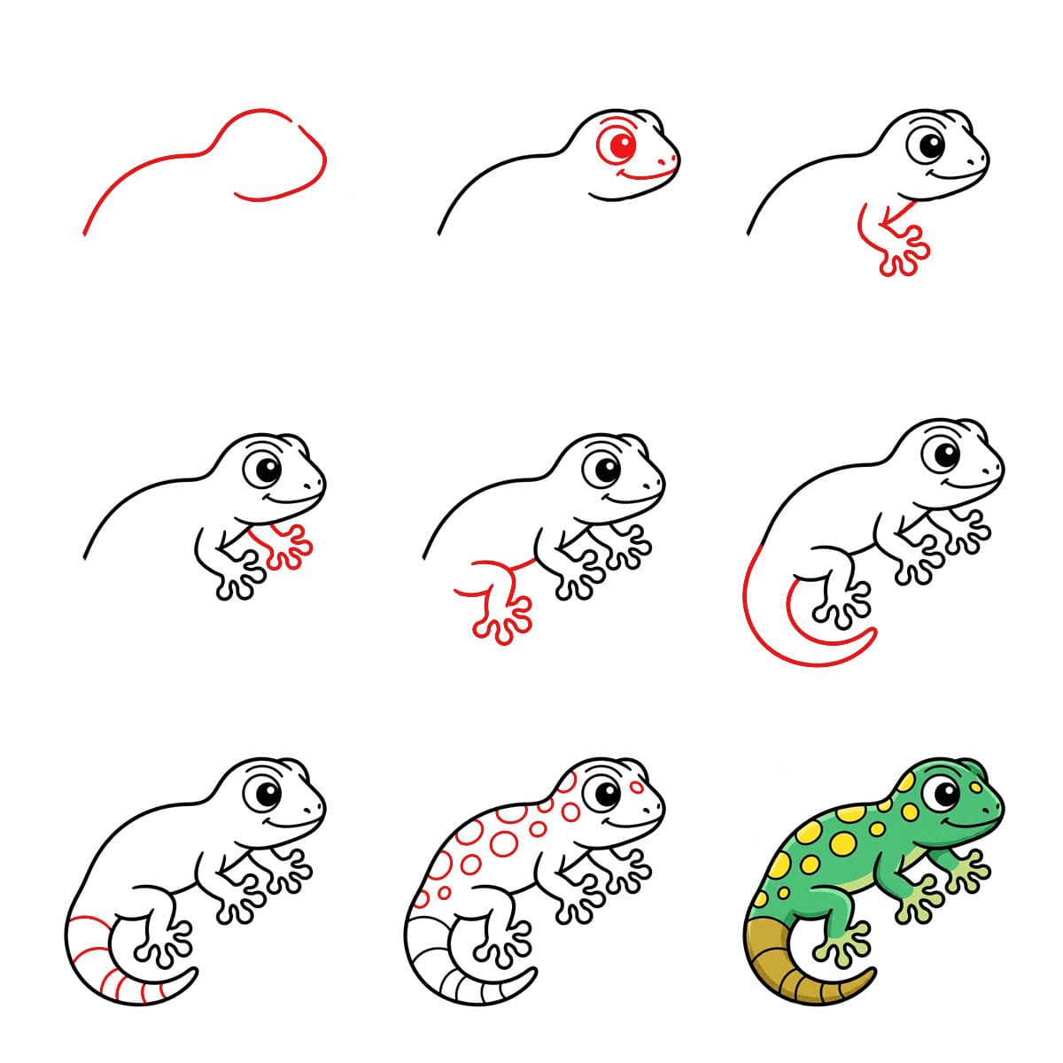 Dibujos de Geco de dibujos animados