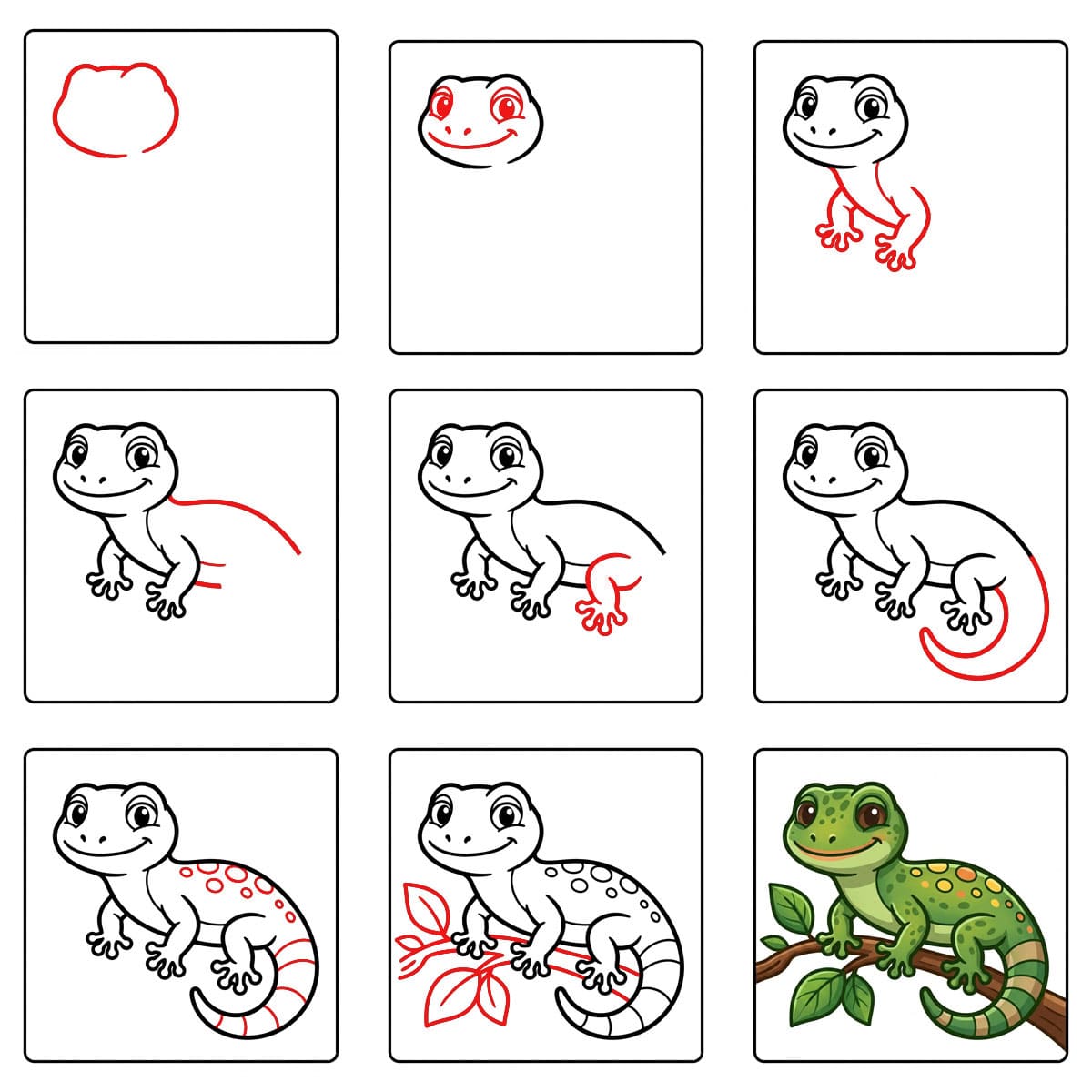 Dibujos de Geco fácil