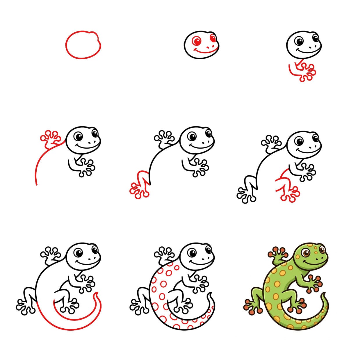 Dibujos de Geco juguetón