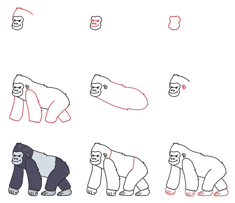 Dibujos de Gorila animado