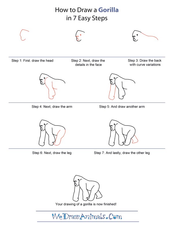 Dibujos de Gorila bebé