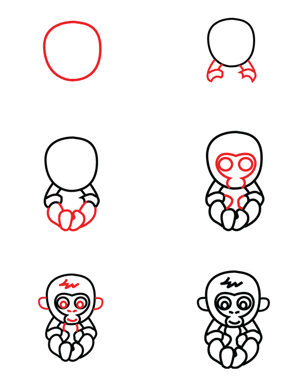 Dibujos de Gorila caricatura