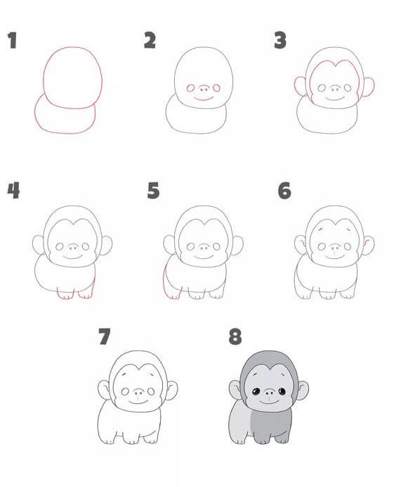 Dibujos de Gorila dormido