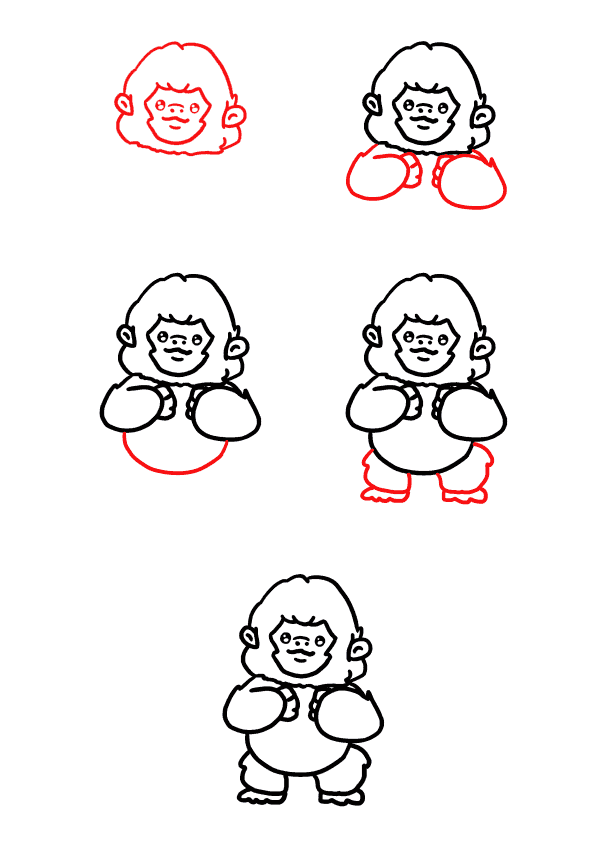 Dibujos de Gorila enojado