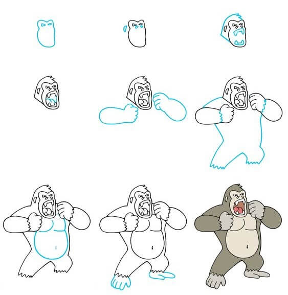 Dibujos de Gorila grande