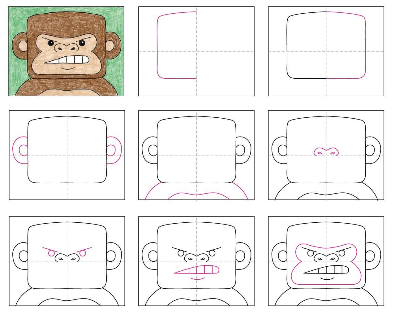 Dibujos de Gorila macho