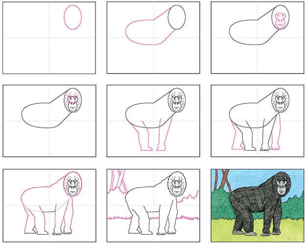 Dibujos de Gorila pequeño