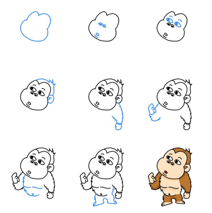 Dibujos de Gorila épico
