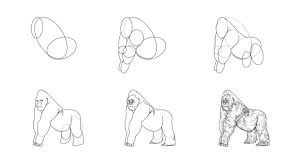 Dibujos de Gorila sonriente