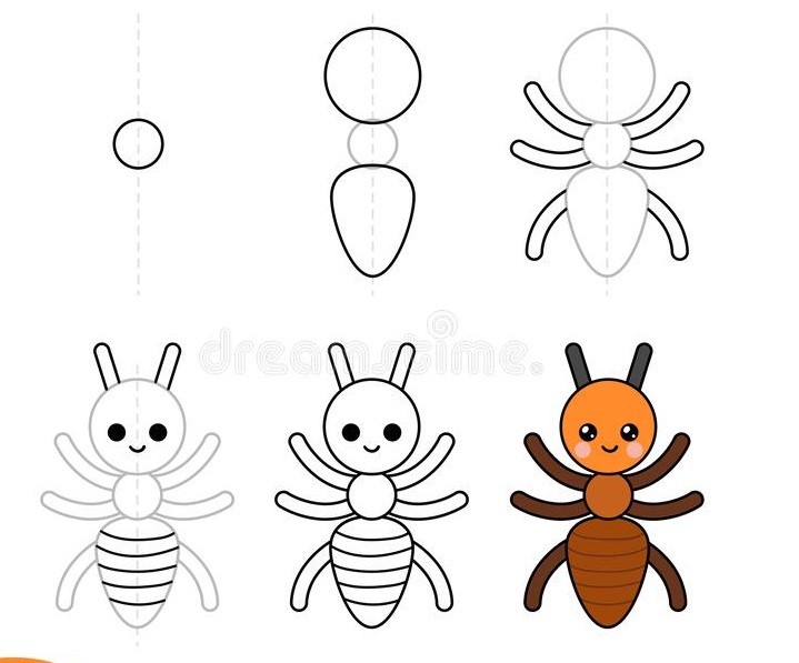 Dibujos de Hormiga caminando