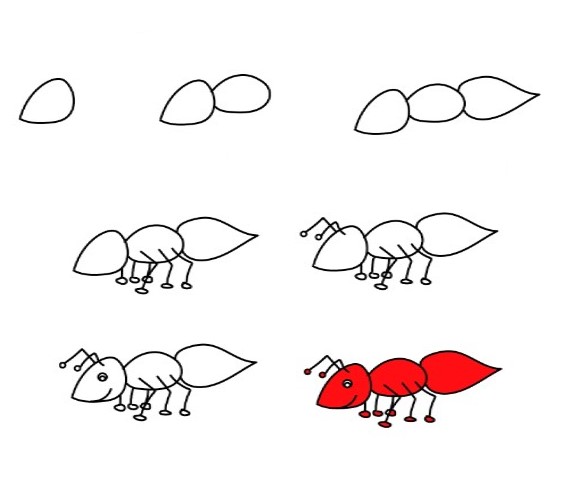Dibujos de Hormiga corriendo