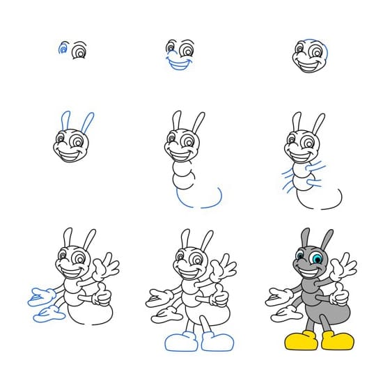 Dibujos de Hormiga en la tierra