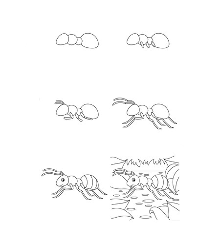 Dibujos de Hormiga en movimiento