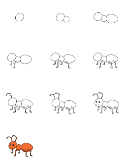Dibujos de Hormiga kawaii