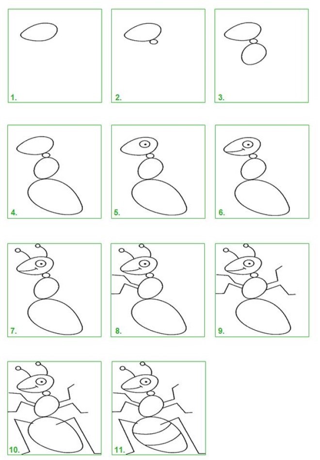 Dibujos de Hormiga tierna