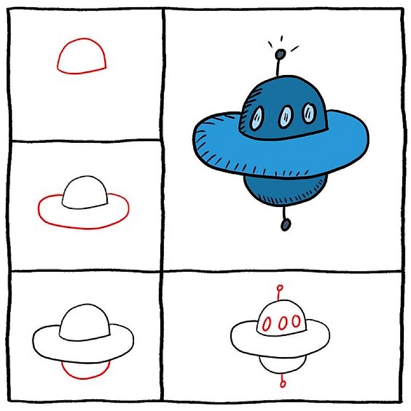 Dibujos de OVNI caricatura