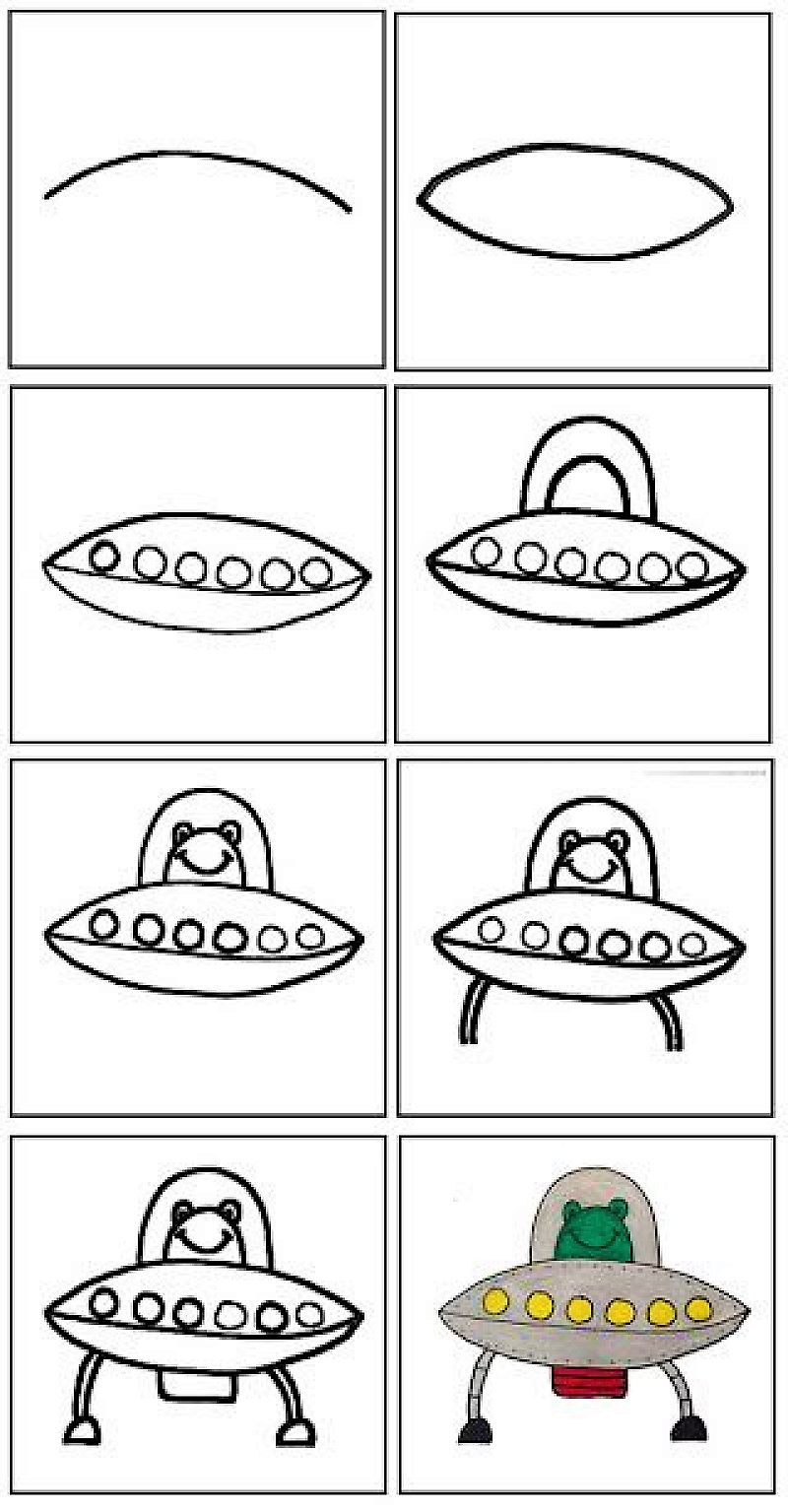 Dibujos de OVNI de dibujos animados