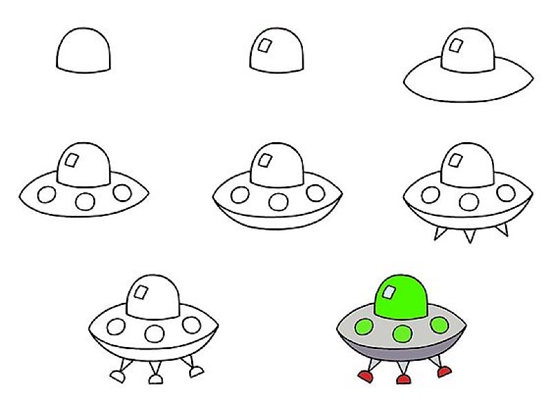 Dibujos de OVNI kawaii