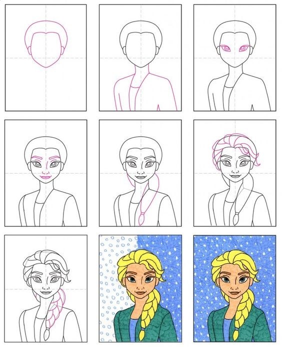 Dibujos de Princesa Elsa