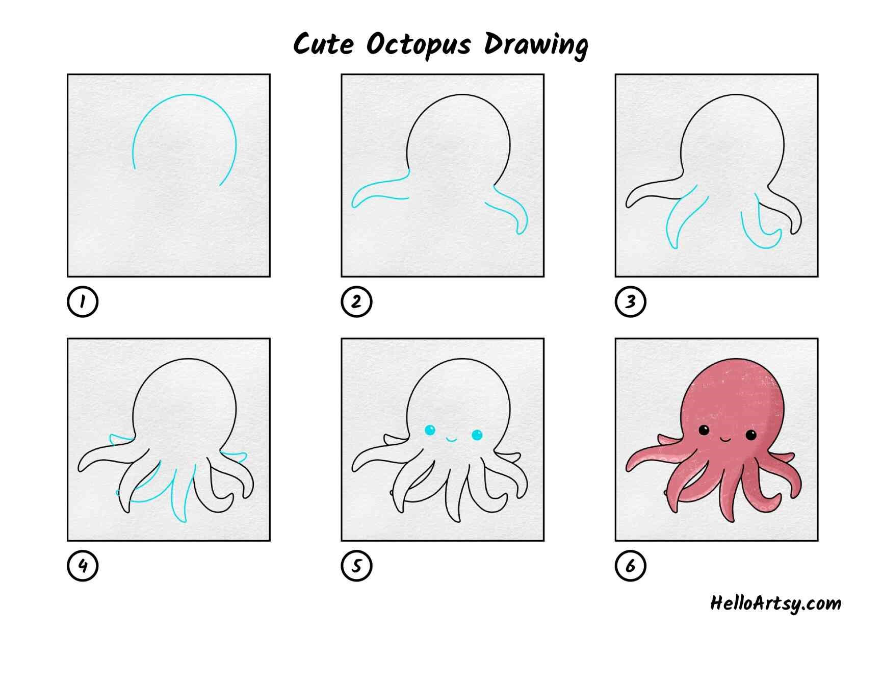 Dibujos de Pulpo adorable