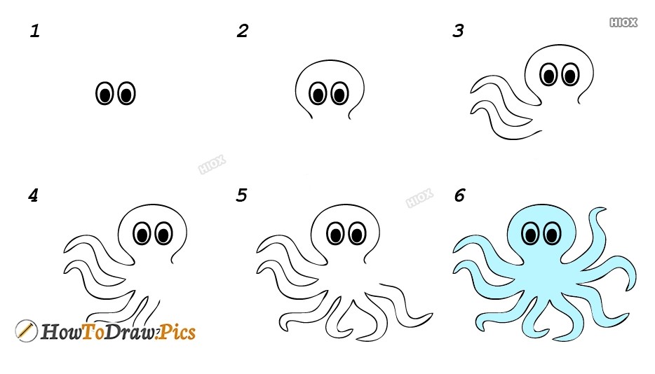 Dibujos de Pulpo con tentáculos