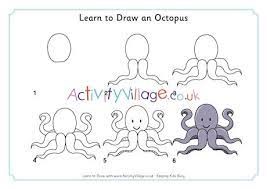 Dibujos de Pulpo nadando