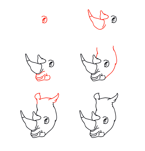 Dibujos de Rinoceronte de frente