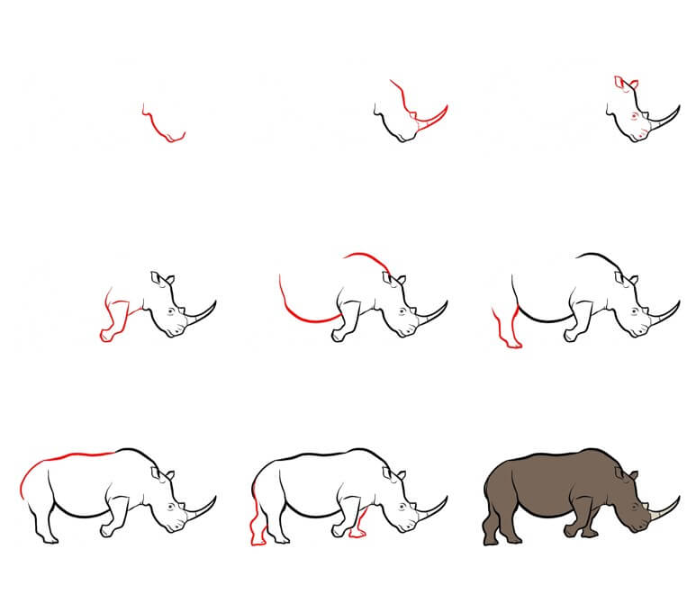 Dibujos de Rinoceronte negro