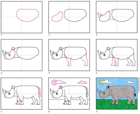 Dibujos de Rinoceronte pequeño