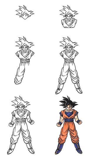 Dibujos de Songoku idea 13
