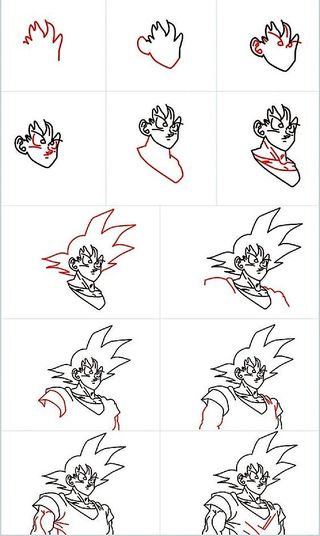 Dibujos de Songoku idea 3