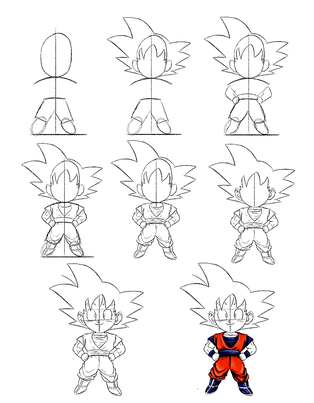Dibujos de Songoku idea 4