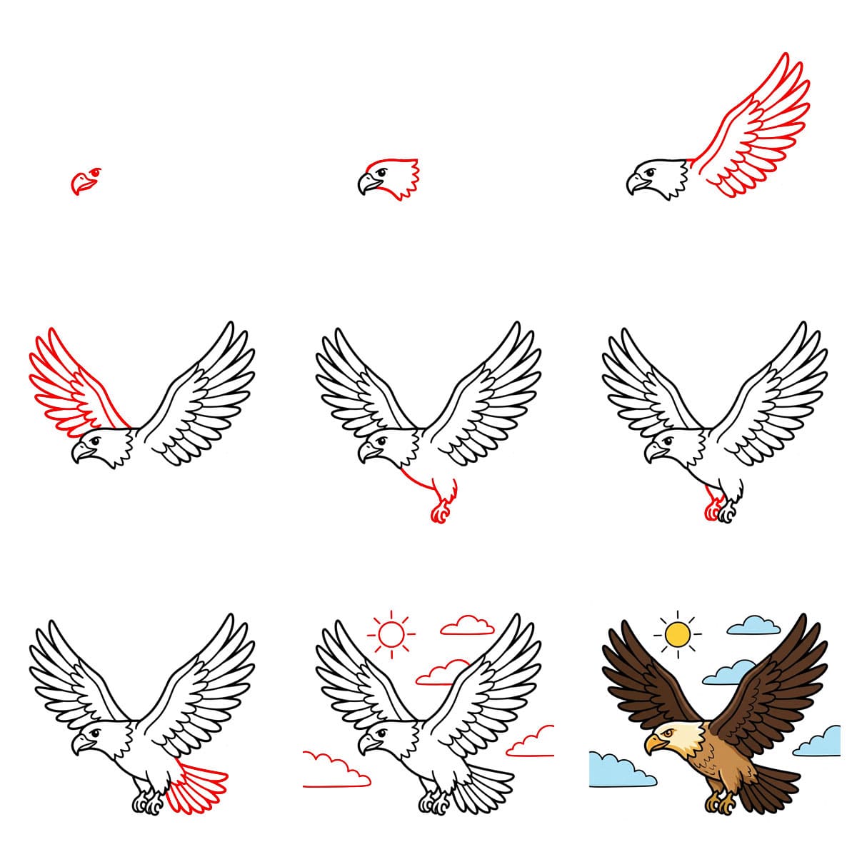 Dibujos de Águila volando