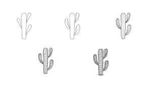 Dibujos de Cactus alto