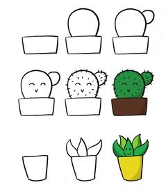 Dibujos de Cactus de caricatura