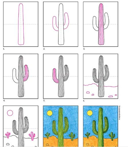 Dibujos de Cactus grande
