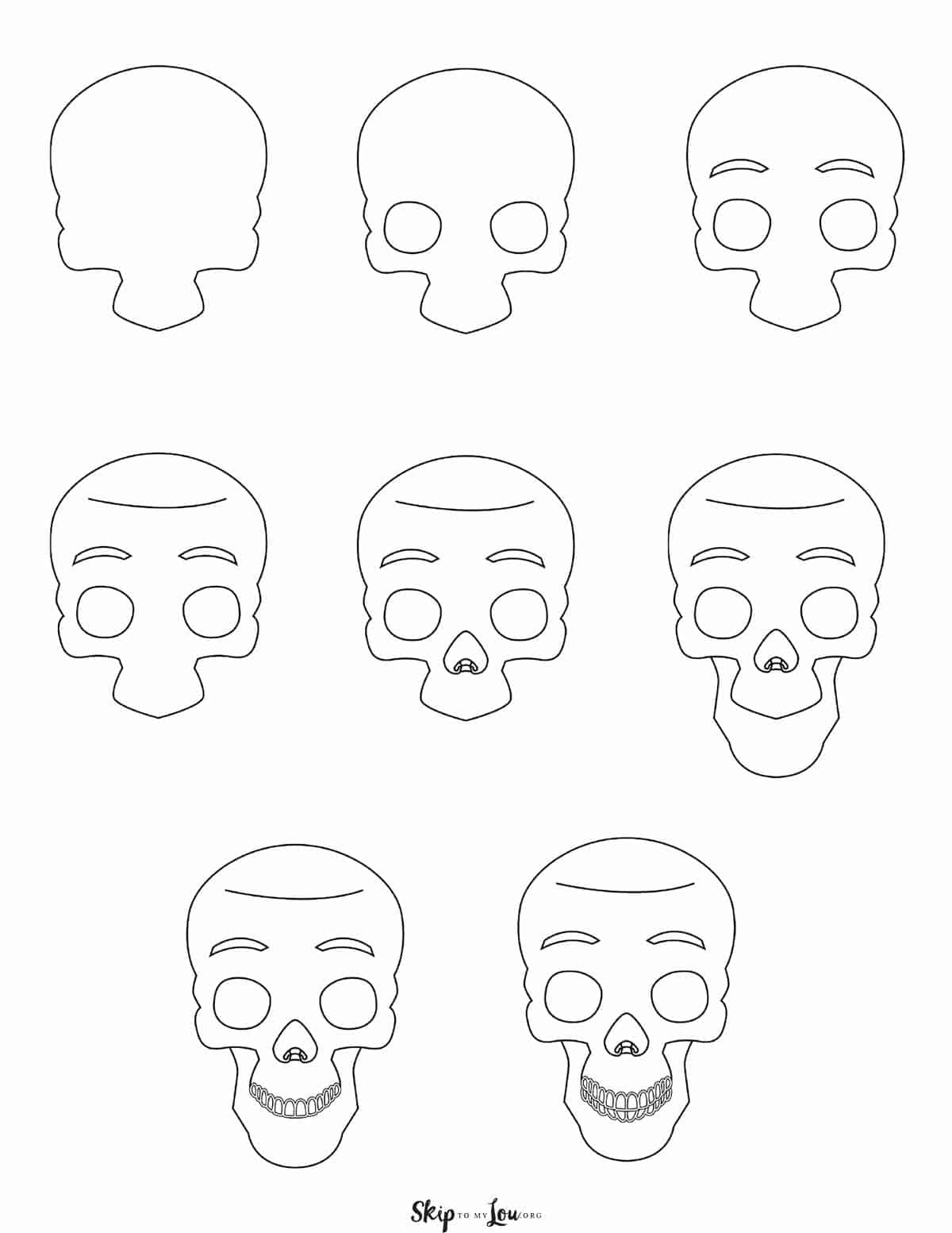 Dibujos de Calavera Mexicana