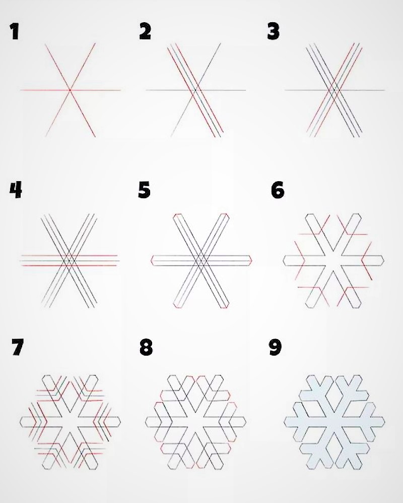 Dibujos de Copo de nieve brillante